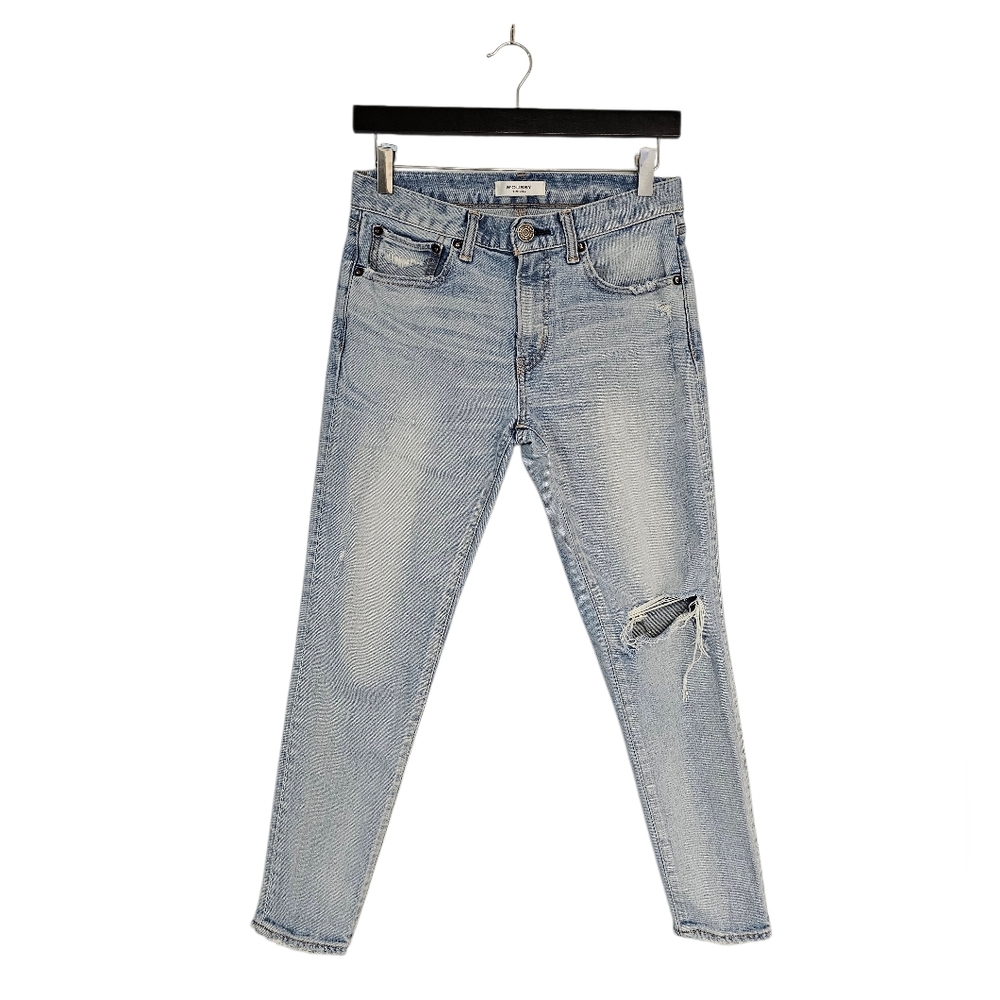 Moussy Vintage High Rise Ankle Fray Skinny Blue Distressed Jeans 26 Preowned - Picture 1 of 10